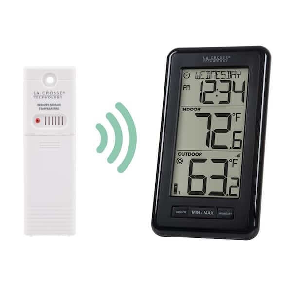 Wireless Extra Large Digital Thermometer Time Display Indoor Outdoor  Temperature