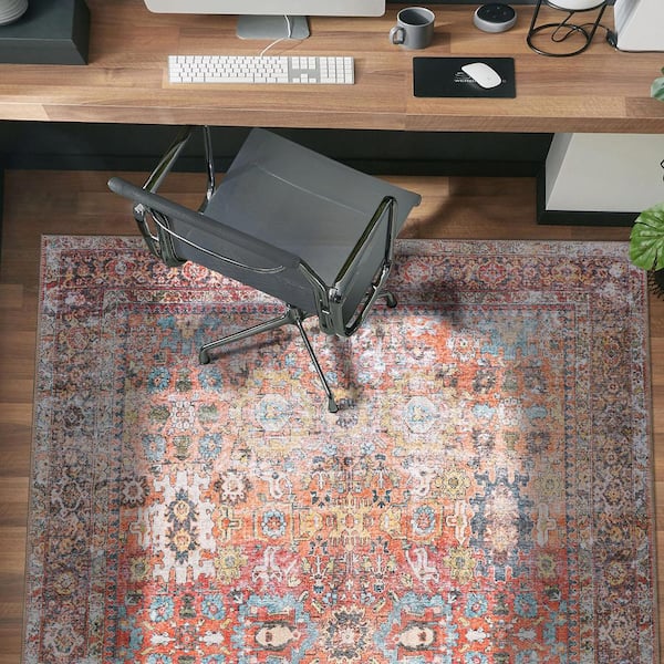 World Rug Gallery Amber Multi 5 ft. x 7 ft. Transitional