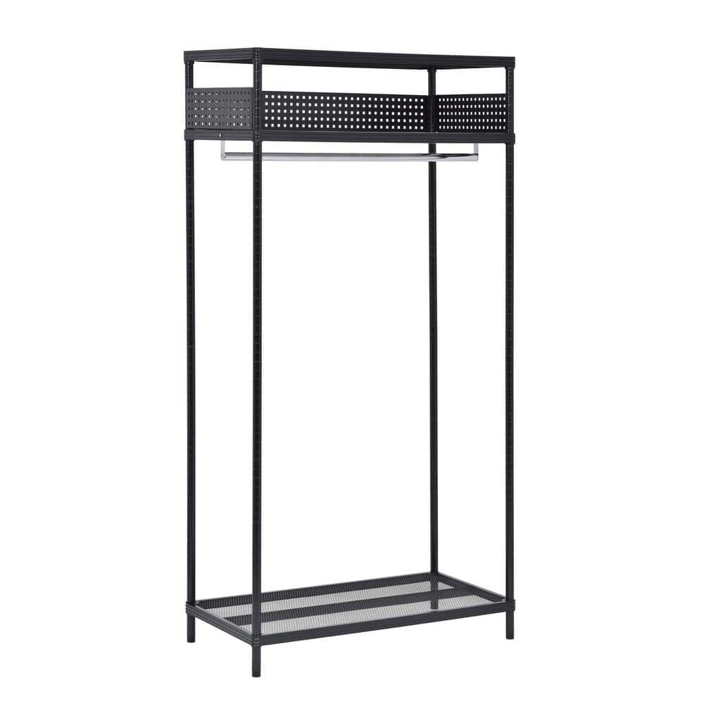 HOME-IT GARMENT RACK HEAVY DUTY SHELVING WIRE SHELVING (BLACK