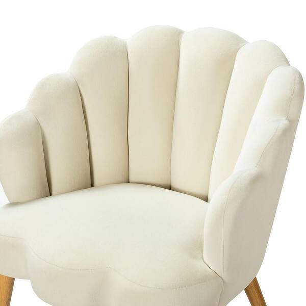 cream scallop chair