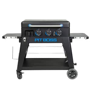 Ultimate 3-Burner Lift-of Gas Griddle in Black