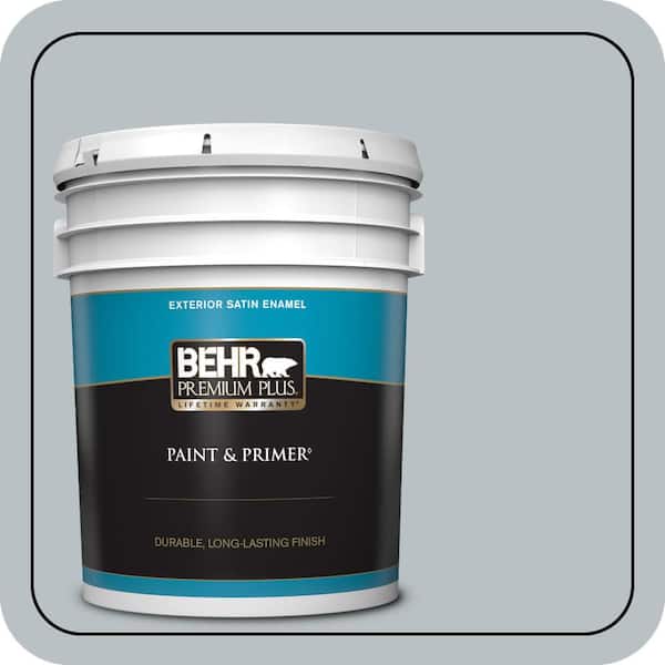 BEHR PREMIUM PLUS 5 gal. #MQ5-31 Distant Star Satin Enamel Exterior Paint & Primer