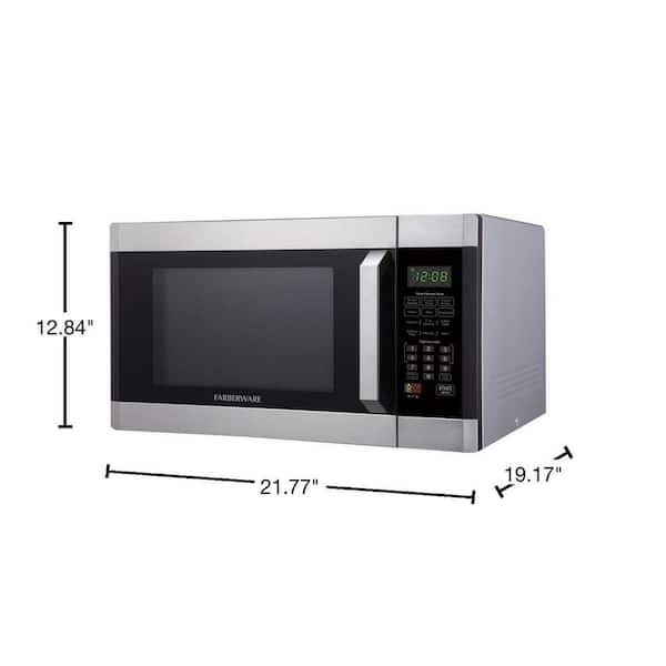 Farberware Countertop Microwave 1000 Watts, 1.1 cu ft -  Microwave Oven With LED Lighting and Child Lock - Perfect for Apartments  and Dorms - Easy Clean White, Platinum : Home & Kitchen