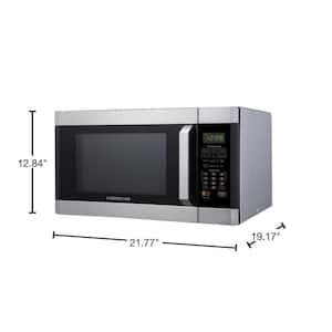 1.6 cu. Ft. 1100- Watt Countertop Microwave Oven with Smart Sensor in Stainless Steel with Platinum