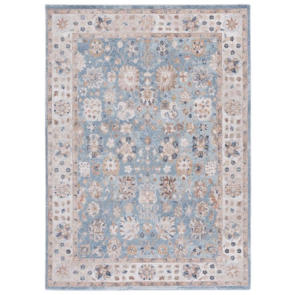 Ellwood 7 ft. x 10 ft. Blue/Navy Floral Area Rug