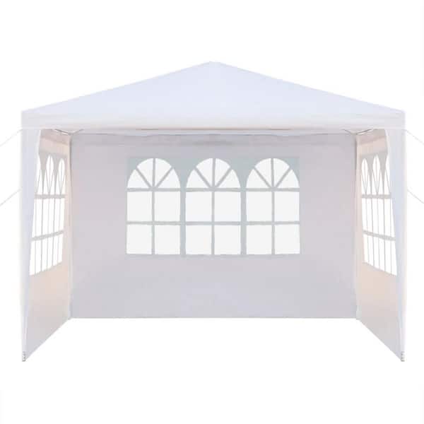 10 ft. x 10 ft. Three Sides Waterproof Tent with Spiral Tubes for Garden, Yard