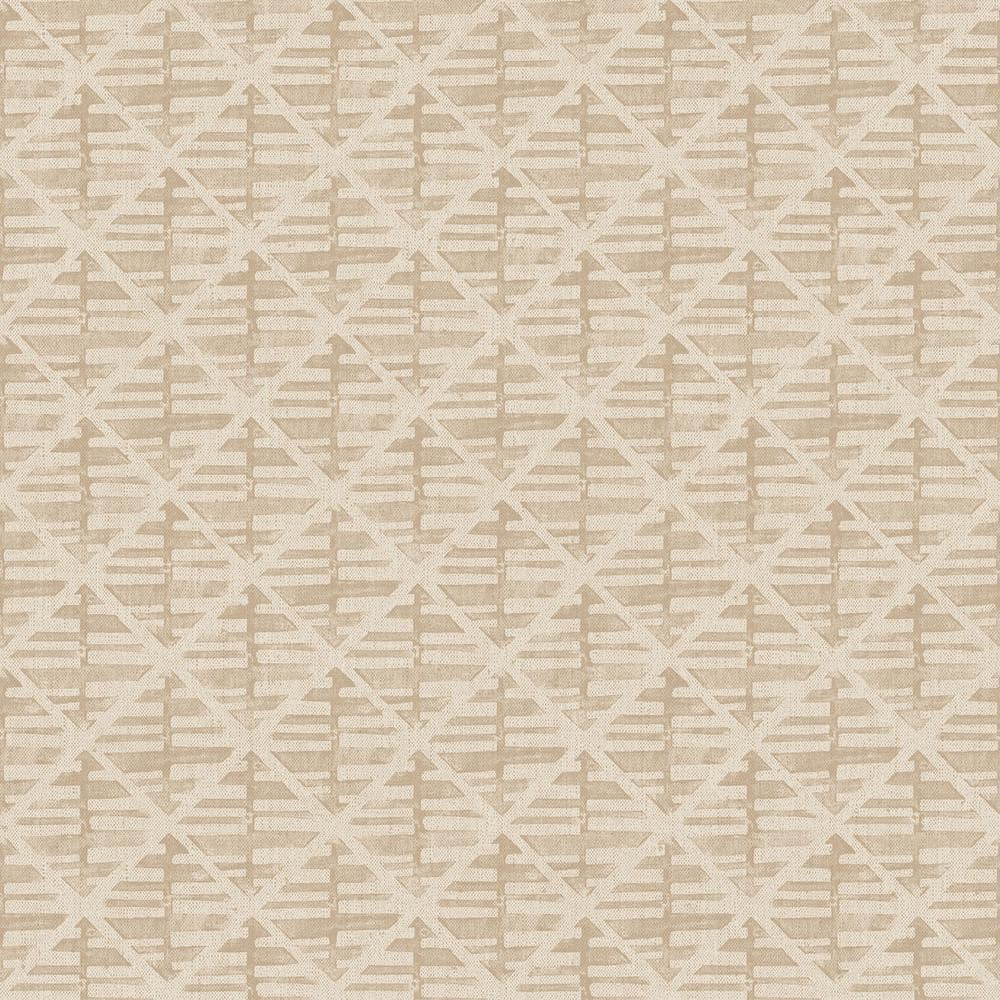 Bazaar Collection Light Brown Geometric Block Print Non-Woven Non-Pasted Wa