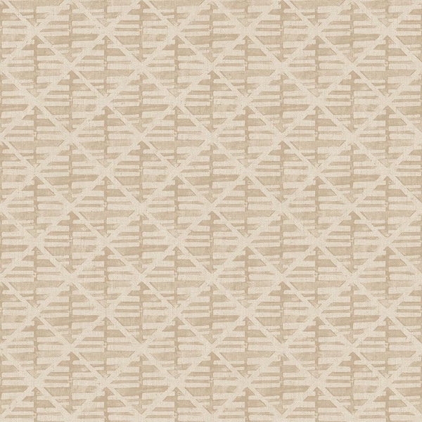 Unbranded Bazaar Collection Light Brown Geometric Block Print Non-Woven Non-Pasted Wallpaper Roll (Covers 57 sq.ft.)