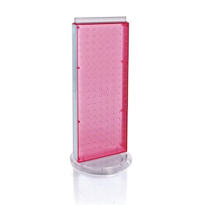 20 in. H x 8 in. W Pegboard Counter Display in Pink Styrene