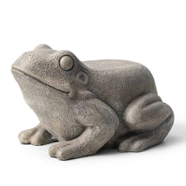 Glitzhome 15.25 in. L MGO Snail Garden Statue or Planter Stand