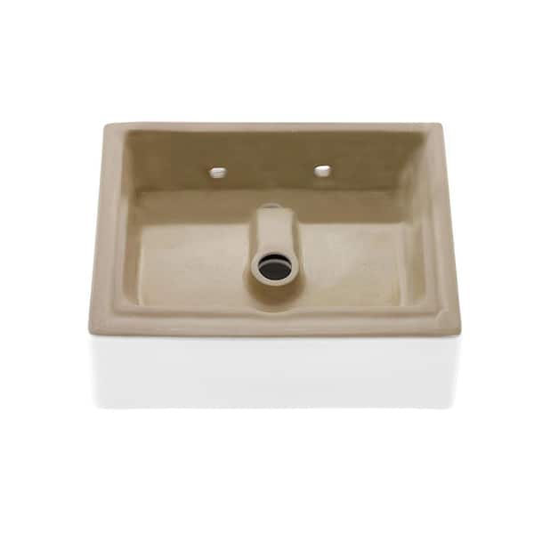 Claire 15 in. Compact Ceramic Wall Mounted Bathroom Sink in White