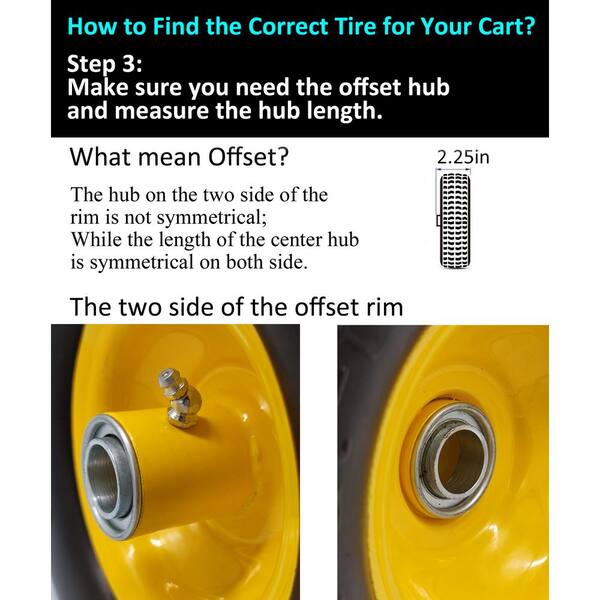 2-Pack 10-Inch Solid Rubber Hand Truck Wheels – 5/8" Axle, Heavy-Duty Replacement Tires (MUKCHAP)