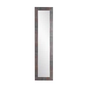 Oversized Brown/Dark Gray/Silver Farmhouse Industrial Rustic Mirror (71 in. H X 16 in. W)