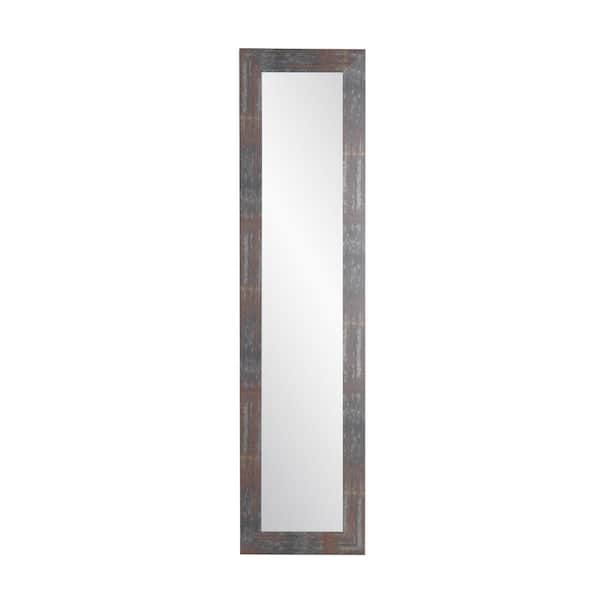 BrandtWorks Oversized Brown/Dark Gray/Silver Farmhouse Industrial Rustic Mirror (71 in. H X 21.5 in. W)