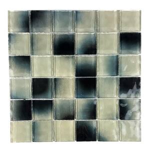 Coastal Design Style Ice Blue Square Mosaic 2 in. x 2 in. Glass Decorative Pool Tile  (11.76 sq. ft.)