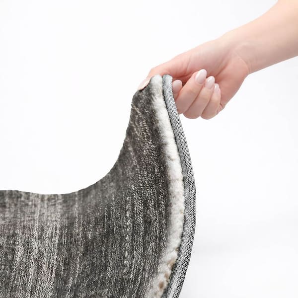 Dream Shag Premium Machine Washable Abstract ADS786 Gray 3 ft. x 4 ft. Area Rug