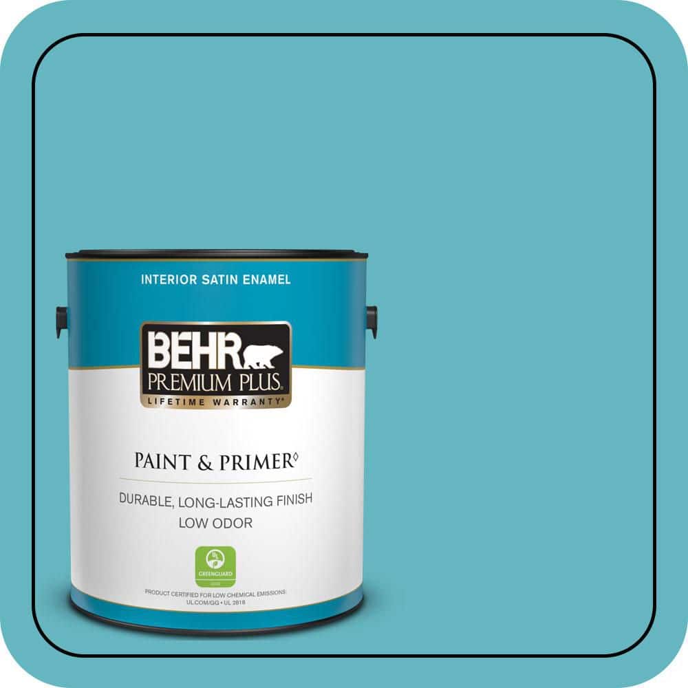 1 gal. #520D-5 Tropical Tide Satin Enamel Low Odor Interior Paint & Primer price history on PriceWatchPro