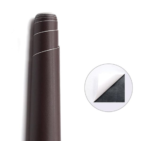 10 in. x 24 in. Dark Brown Self-Adhesive Leather Repair Drywall Patch For Car Seats, Couch Furniture