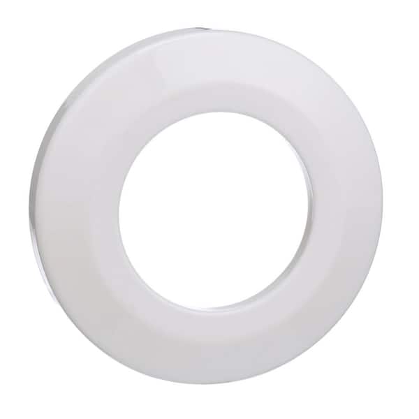 Oatey 1-1/2 in. Iron Tube Size Flange Escutcheon Plate in White Plastic
