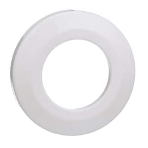 1-1/4 in. Platic Iron Tube Size Flange Escutcheon Plate in White
