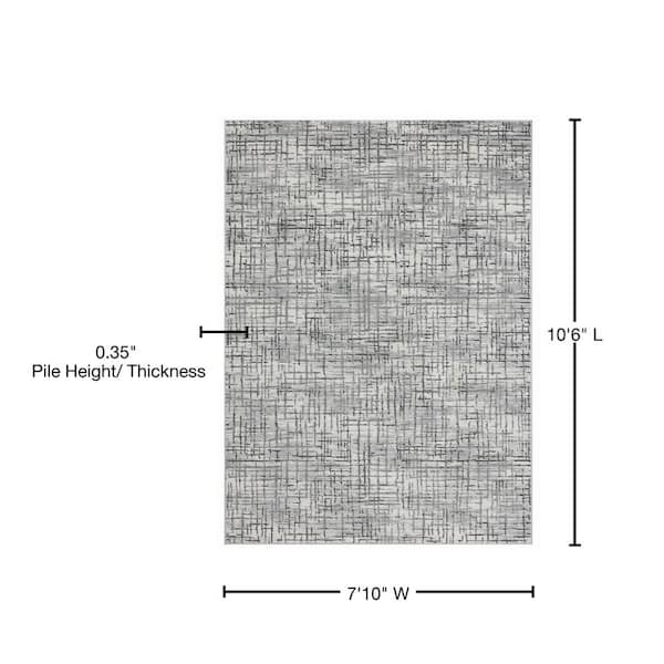 Austin Eli Grey 7 ft. 10 in. x 10 ft. 6 in. Area Rug