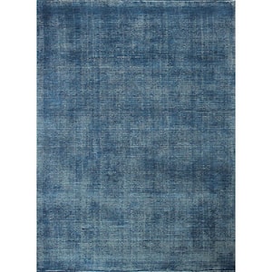 Contempo Blue 5 ft. x 8 ft. (5' x 7'6") Solid Contemporary Area Rug