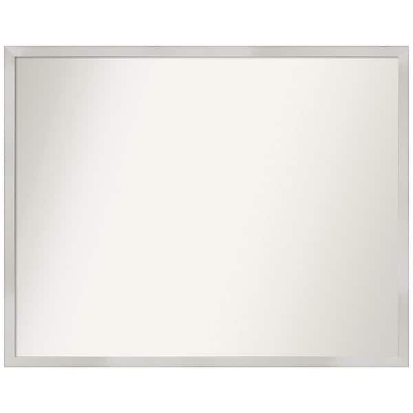 Amanti Art Svelte Silver 29.5 in. W x 23.5 in. H Non-Beveled Wood Bathroom Wall Mirror in Silver