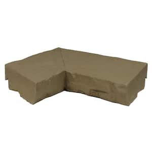 Sandstone Brown 9.75 in. x 7.5 in. Faux Stone Ledger Inside Corner (2-Pack)