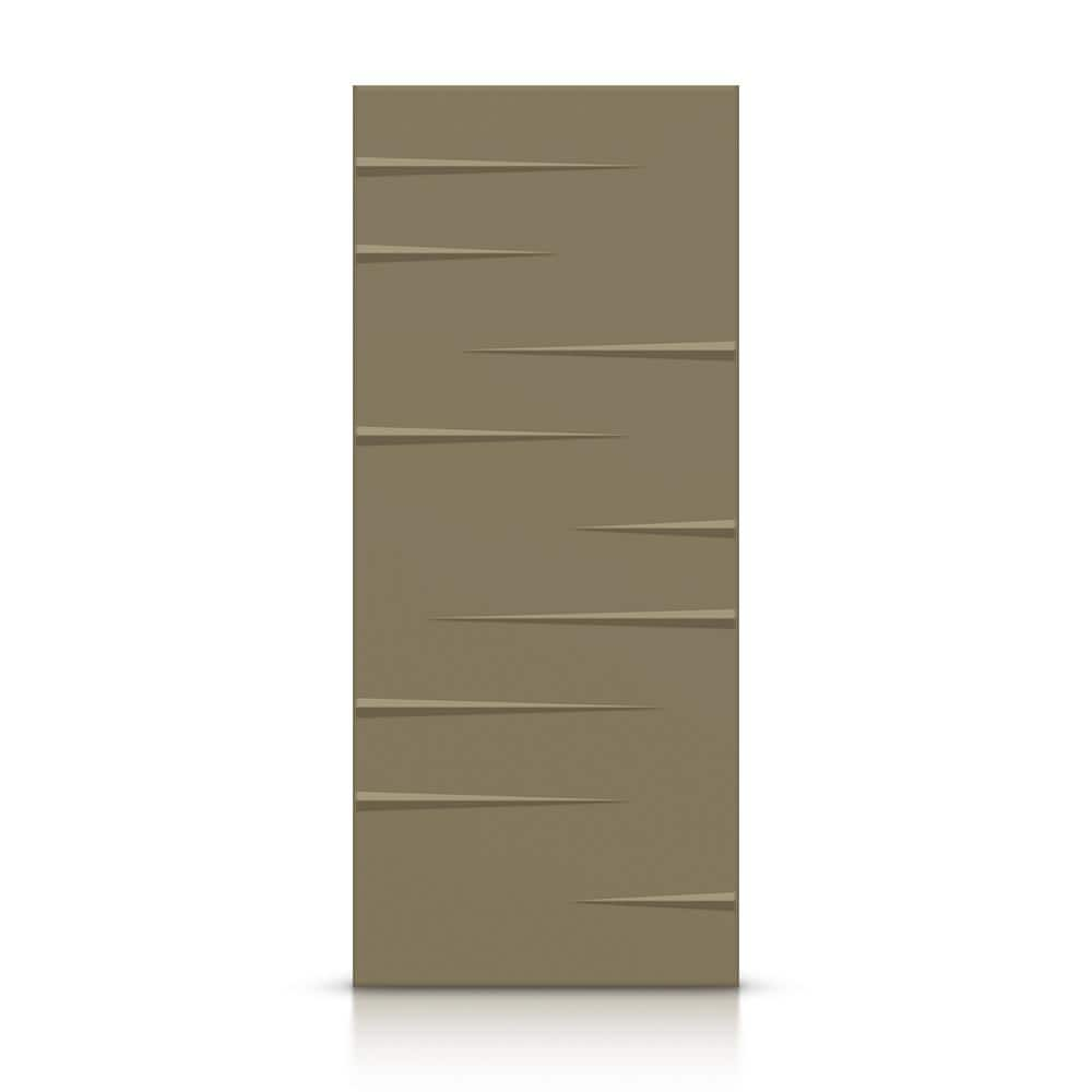 CALHOME 30 in. x 80 in. Hollow Core Olive Green Painted Composite MDF ...