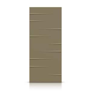 42 in. x 84 in. Hollow Core Olive Green Stained Composite MDF Interior Door Slab