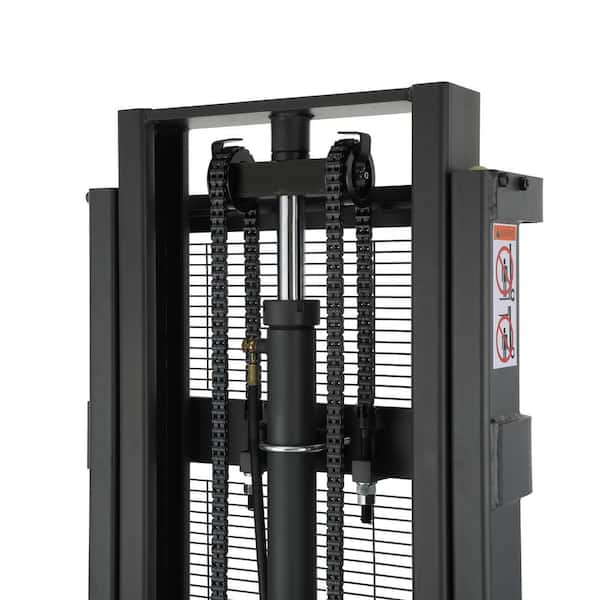 Full Electric Stacker 3,300 lbs. Powered Drive Pallet Stacker with  Adjustable Legs 118 in. Lifting APO-CTDR15-III-118 - The Home Depot