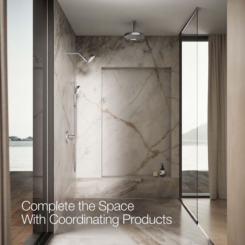 Polished Chrome Wall Mounted Handheld Shower Head