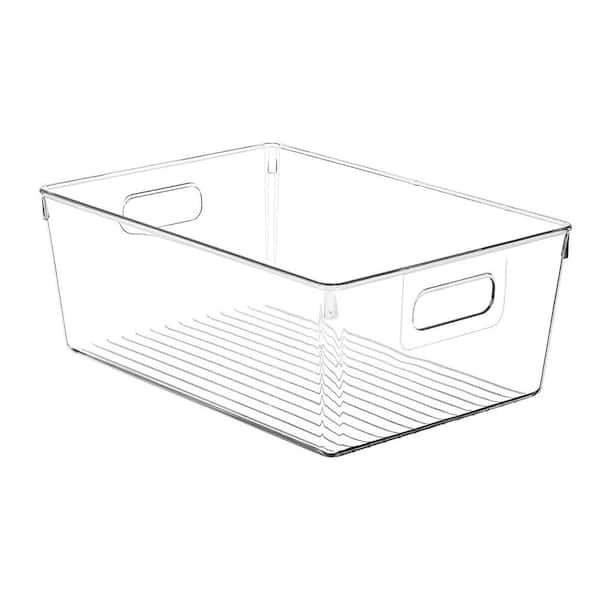 stackable Organizer white storage bins pack of 3