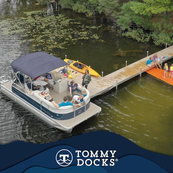 8 ft. Long Straight Aluminum Frame with Cedar Decking Complete Dock Package for DIY Dock Designs for Boat Dock Systems