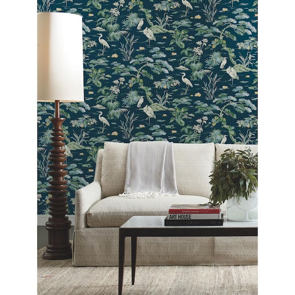 Bridgewater Navy Blue Wallpaper