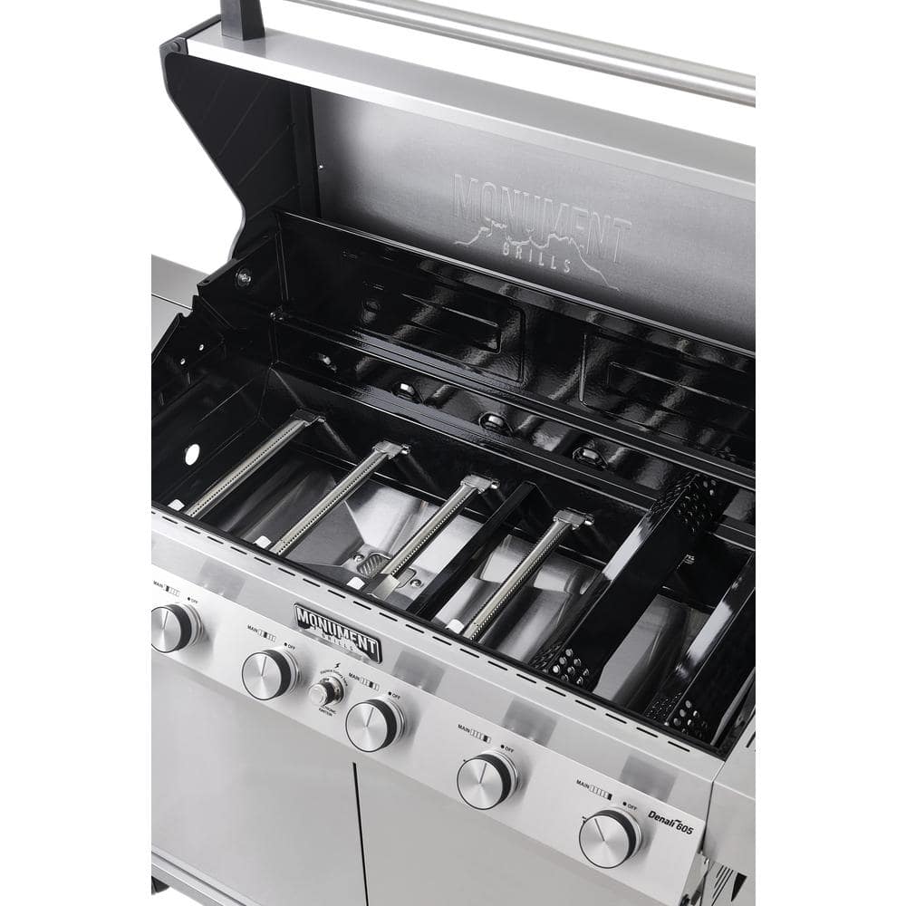 Denali 6-Burner Stainless Steel Natural Gas Grill with Side Burner