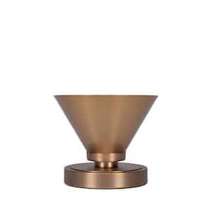 Quincy 6.5 in. New Age Brass  Accent Lamp with Multicolored Glass Shade