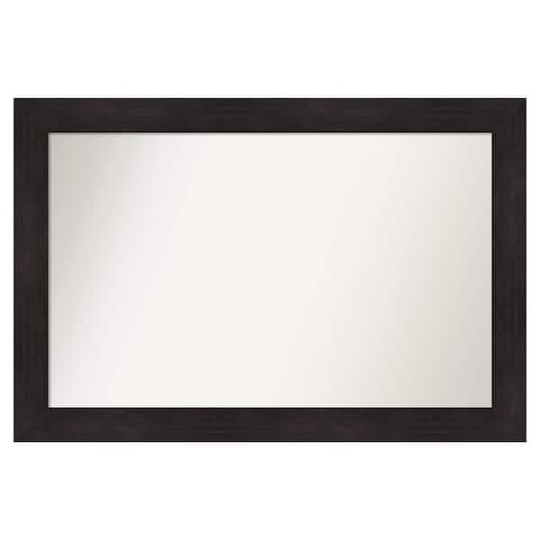 Amanti Art Furniture Espresso 45.75 in. x 30.75 in. Custom Non-Beveled Satin Recycled Polystyrene Bathroom Vanity Wall Mirror