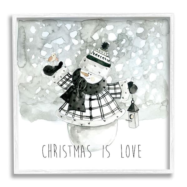Stupell Industries Christmas Is Love Phrase by Carol Robinson 1-Piece Framed Graphic Print Typography Poster Art Print 12 in. x 12 in.