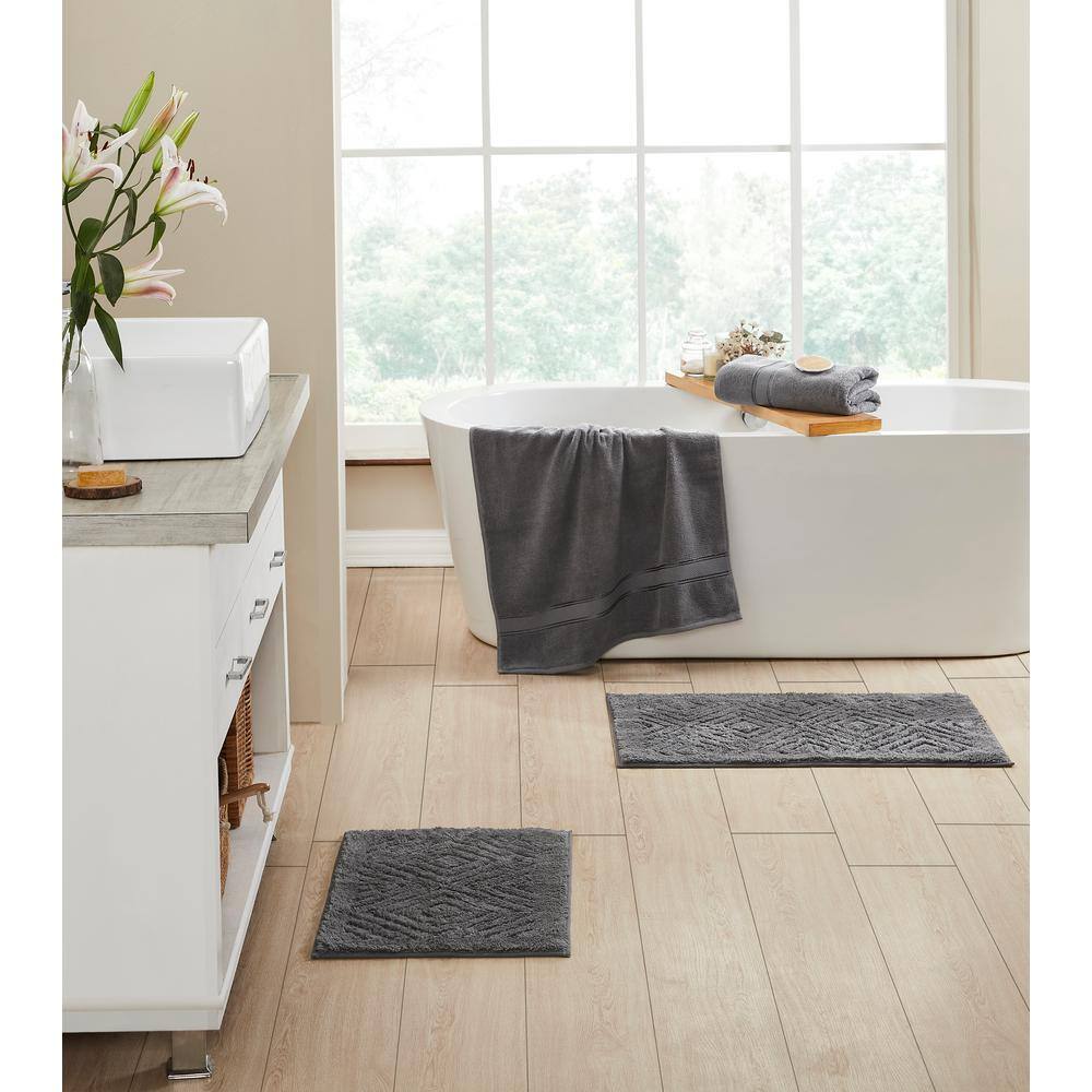 Ultra Soft Texture Chenille Plush Bath Rugs Floor Mats, Hand Tufted Striped  Bath Rug Non Slip Microfiber Door Mat for Kitchen / Entryway / Living