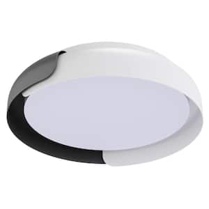 18.1 in. 30-Watt Modern White Integrated LED Flush Mount Minimalist Close to Ceiling Lighting Fixture