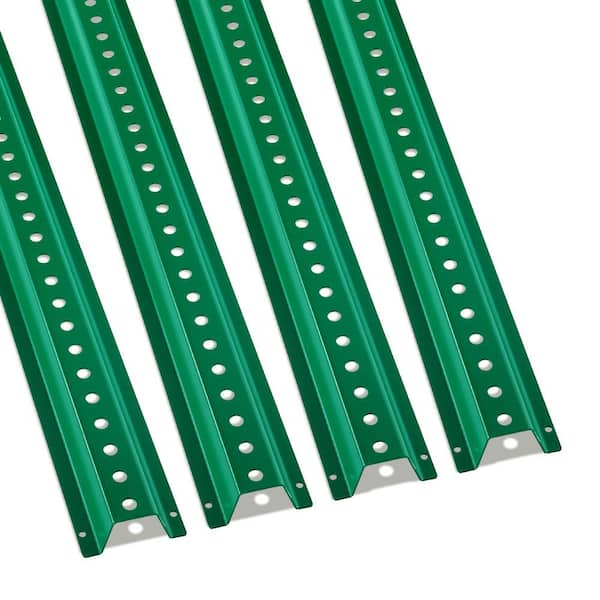 SKYSHALO 8FT. U-Channel Sign Post, 4-Pack Green Heavy Duty Steel Fixed Fence Post, Steel Fence U-Channel Sign for Garden