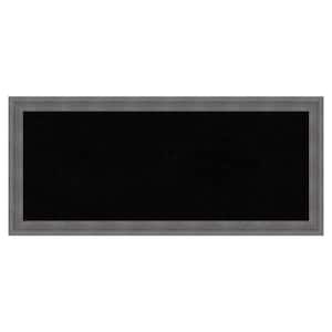 Dixie Grey Rustic Wood Framed Black Corkboard 32 in. W. x 14 in. Bulletin Board Memo Board