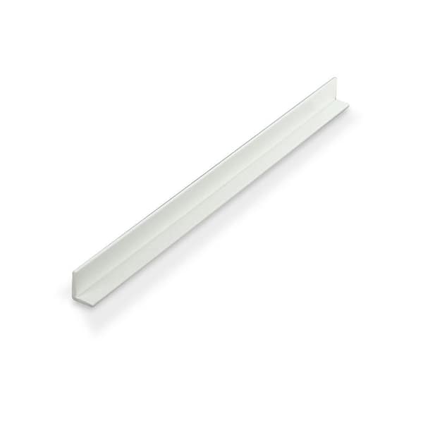 Outwater 5/16 in. D x 7/16 in. W x 48 in. L White Styrene Plastic 90° Angle Moulding 12 Total Lineal Feet (3-Pack)