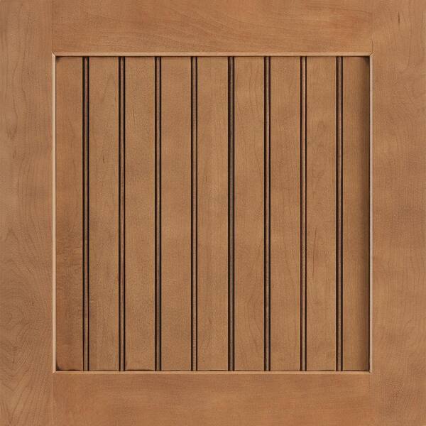 American Woodmark Portland 14 9/16 x 14 1/2 in. Cabinet Door Sample in Mocha Glaze