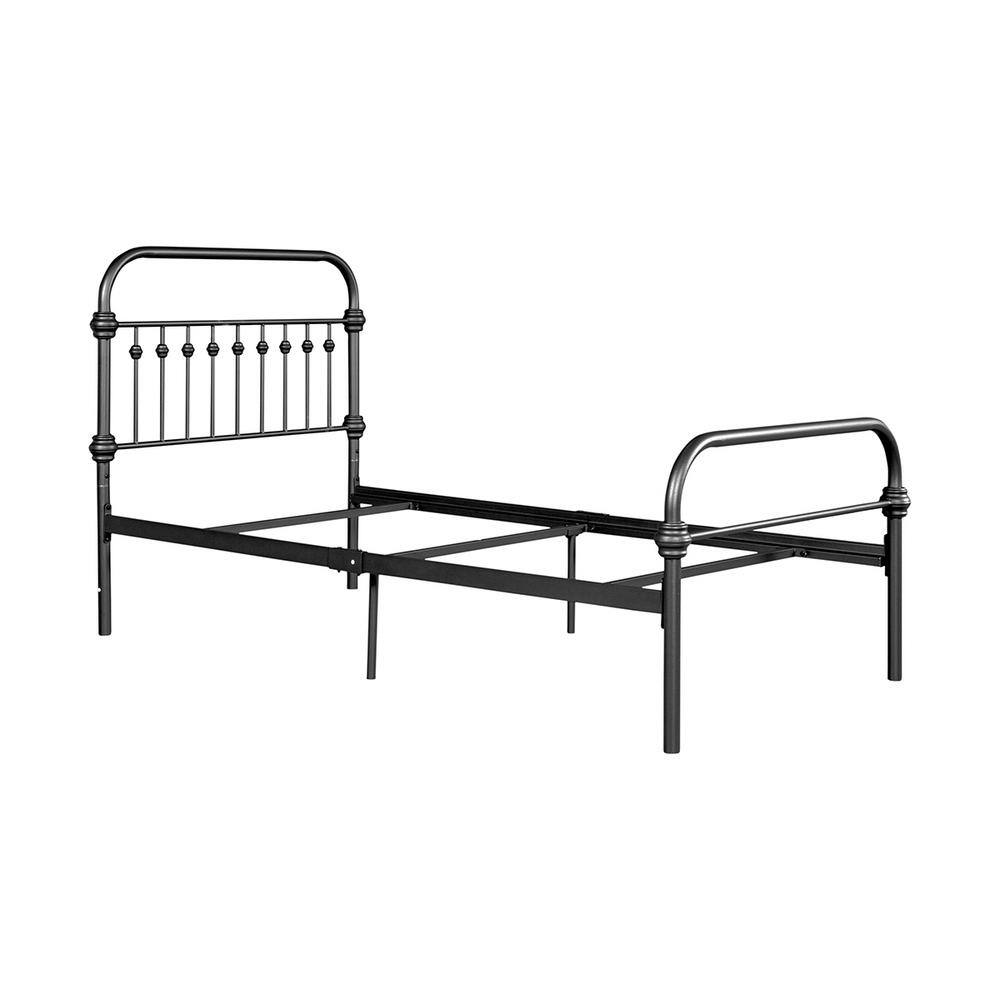 FurnitureR Black Twin Bed Frame Bed Metal Platform Bed Foundation