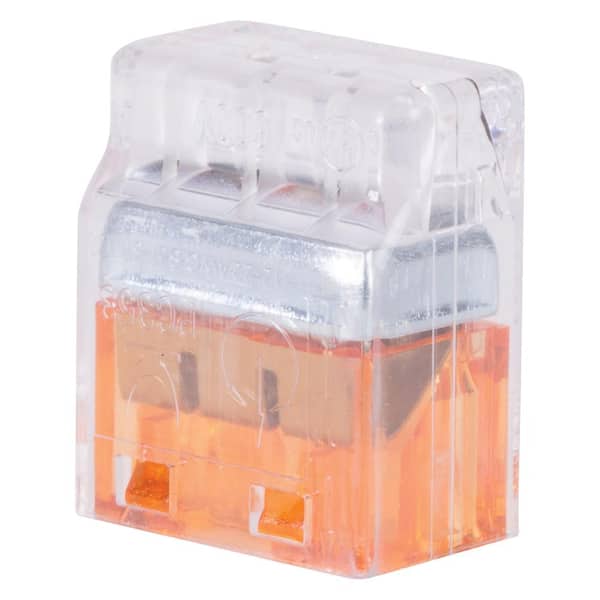 Unbranded 22-12 AWG, 3-Wire Push In Connector, Orange (100-Pack)