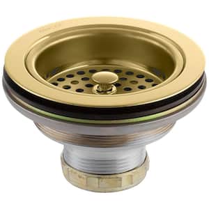 Duostrainer 4-1/2 in. Sink Strainer in Vibrant Polished Brass