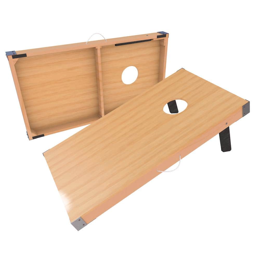 Regulation Size Wooden Cornhole Game Set with Bean Bags
