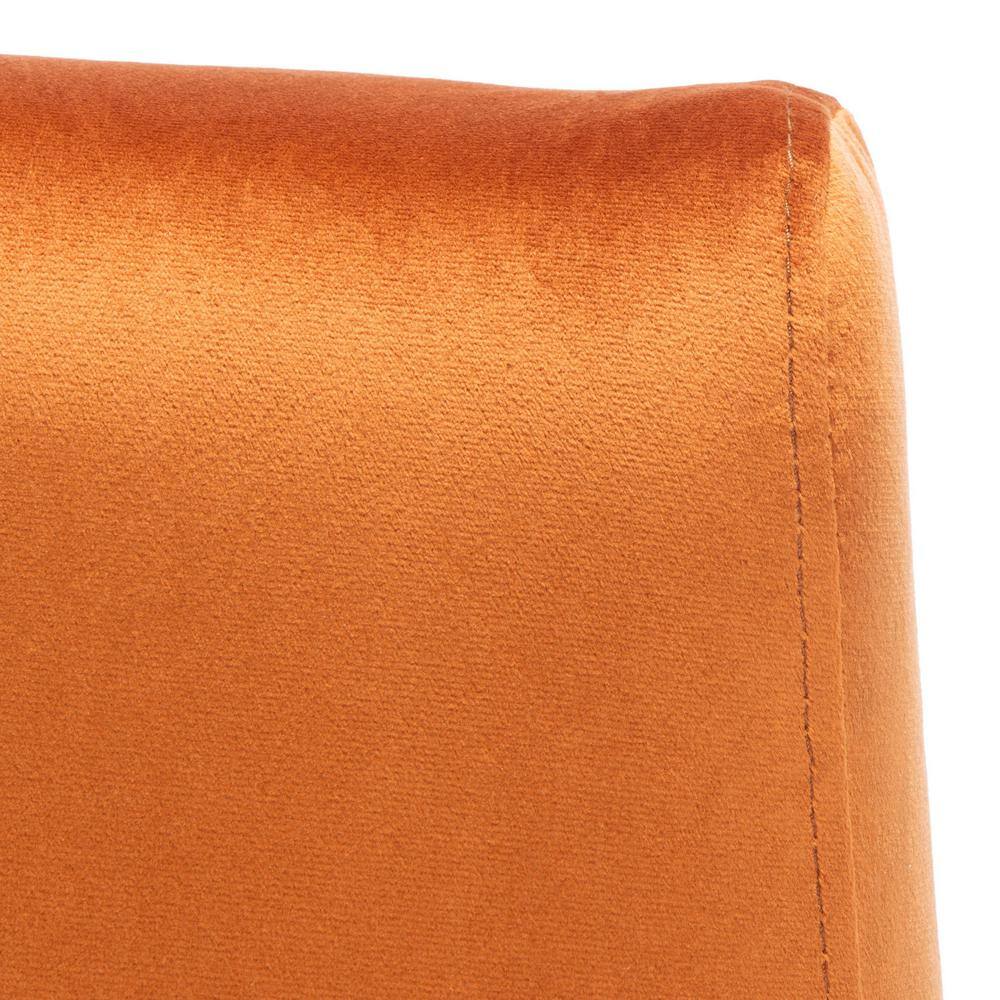Sienna Brown Velvet and Metal Accent Chair